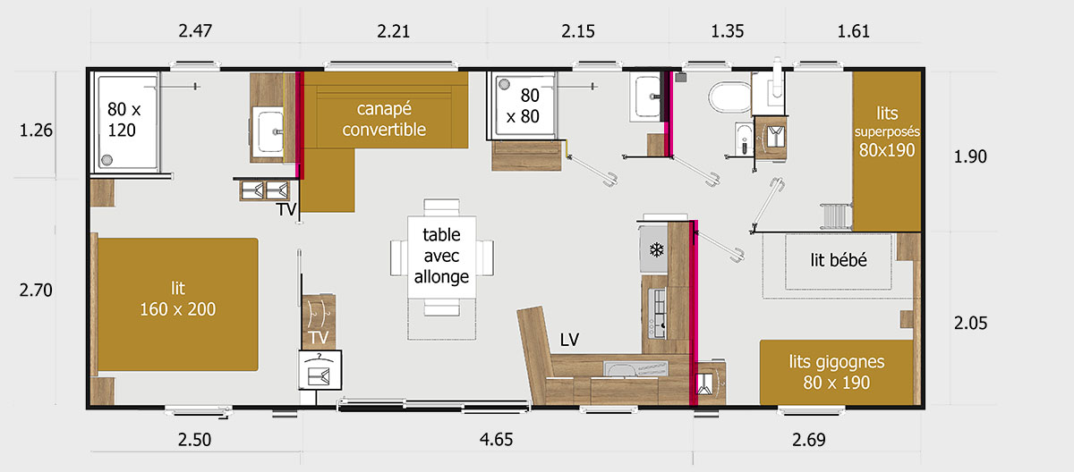 Plan mobile-home New-Valley