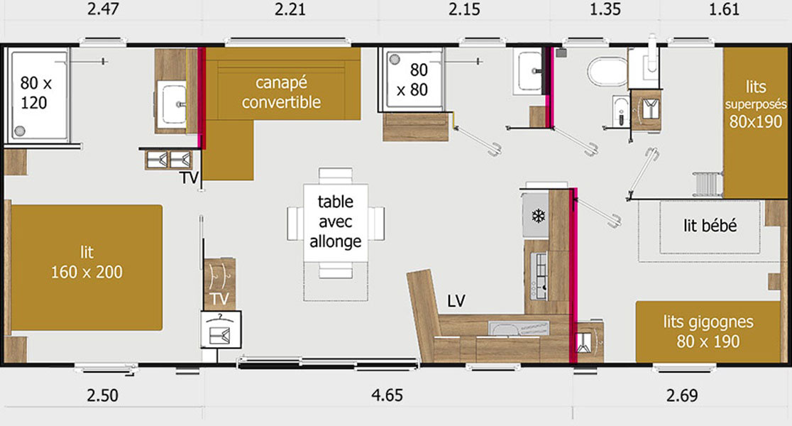 Plan mobile-home New-Valley