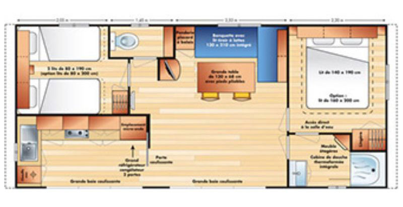 Plan mobile-home Riviera