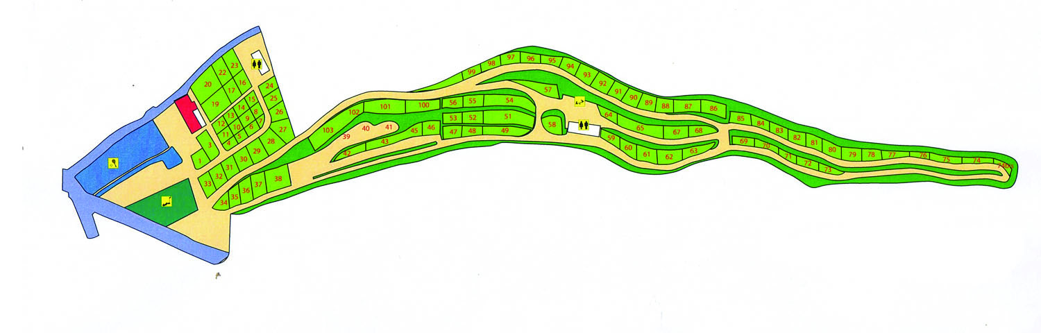 plan du camping 4 étoile de Penn Ar Ster à La Forêt Fouesnant